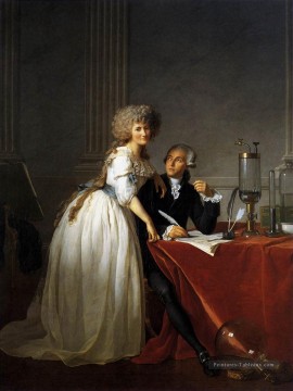  Antoine Tableaux - Portrait d’Antoine Laurent et Marie Anne Lavoisier néoclassicisme Jacques Louis David